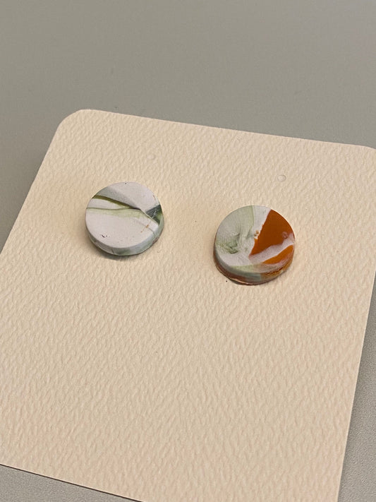 Forest Marble Collection 15mm stud earrings