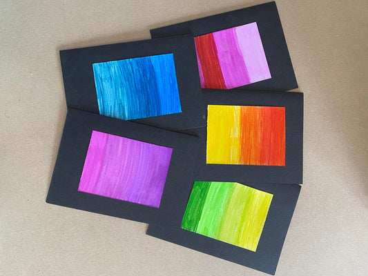 Colourful Gradients Pack of 5 Greeting Cards