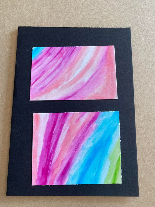 Abstract Watercolour Panes Greeting card
